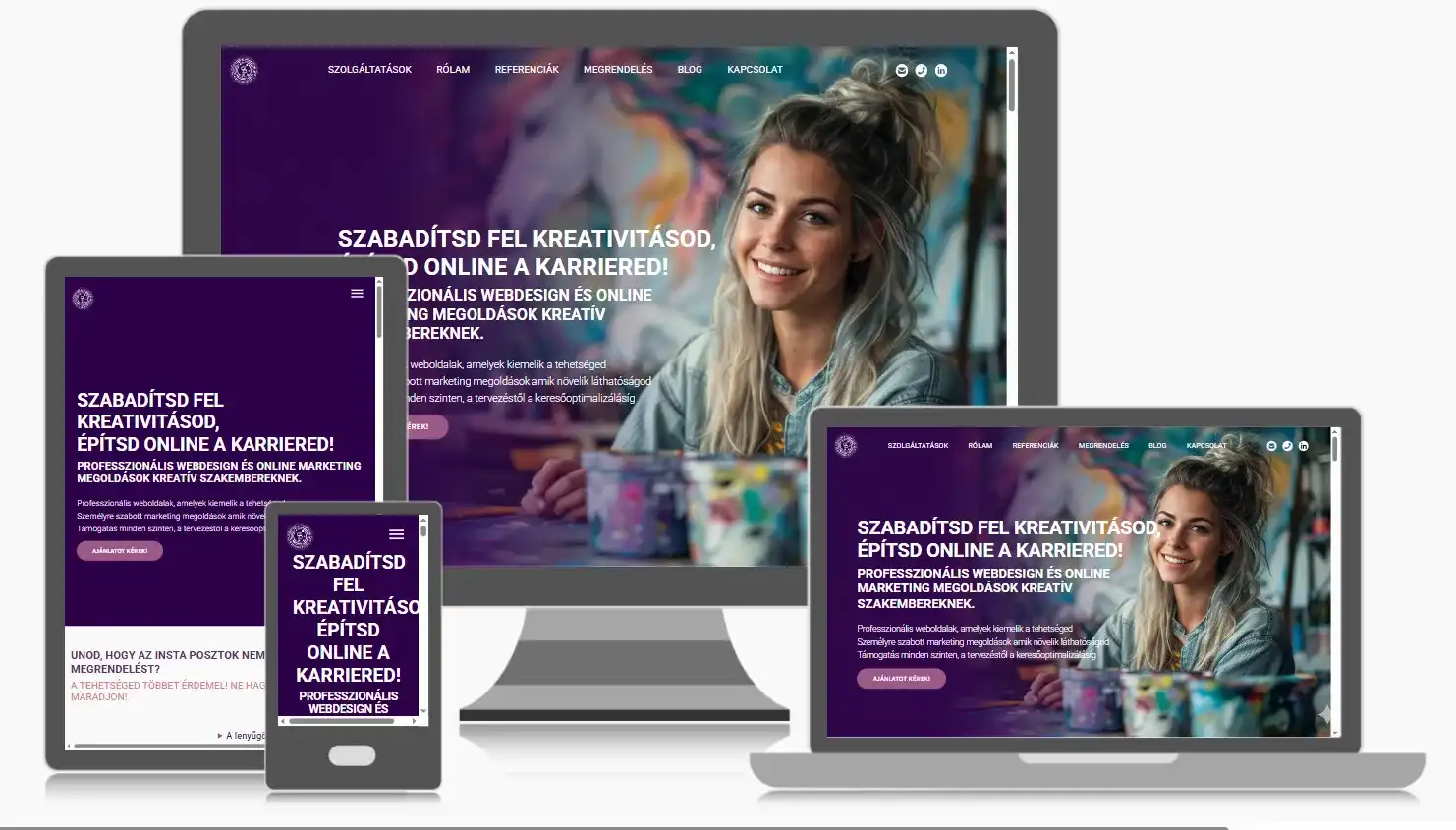 Weboldalkészítés művészeknek–Szentimrey Webdesign