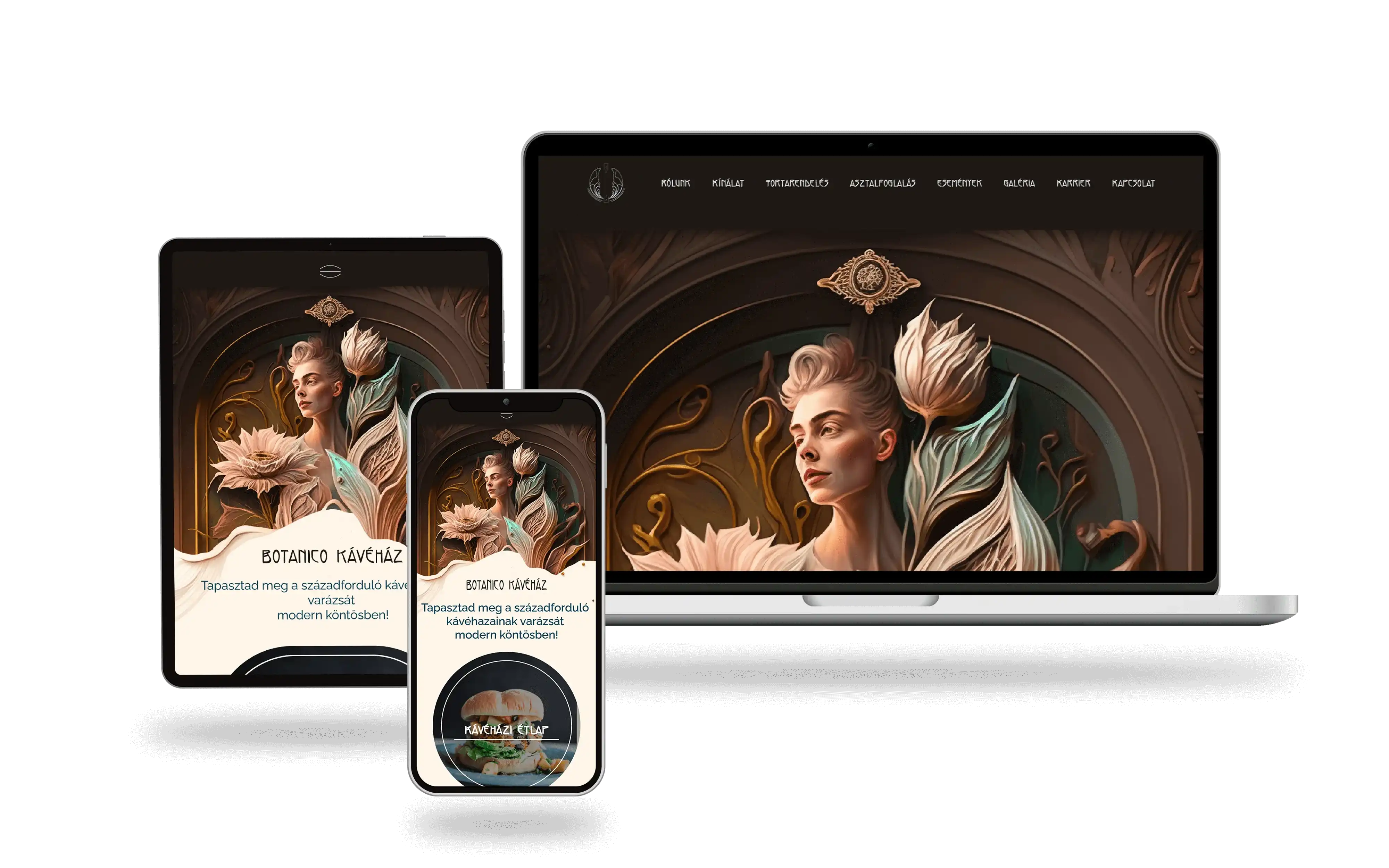 Weboldalkészítés művészeknek–Szentimrey Webdesign referencia botanico design
